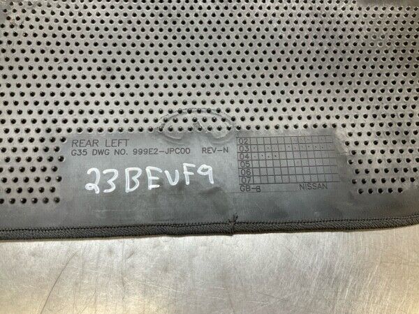 2004 Infiniti V35 G35 Front Passenger Floor Mat Oem 23Bevf9 - On Point Parts Inc