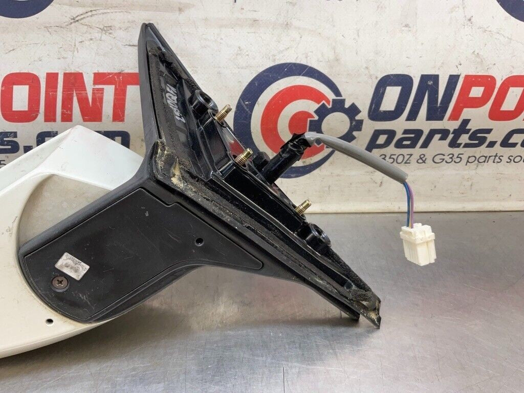 03-09 Nissan 350Z Driver Left Power Side Mirror White/QX1 K6302CD000 OEM 25Bdqfa