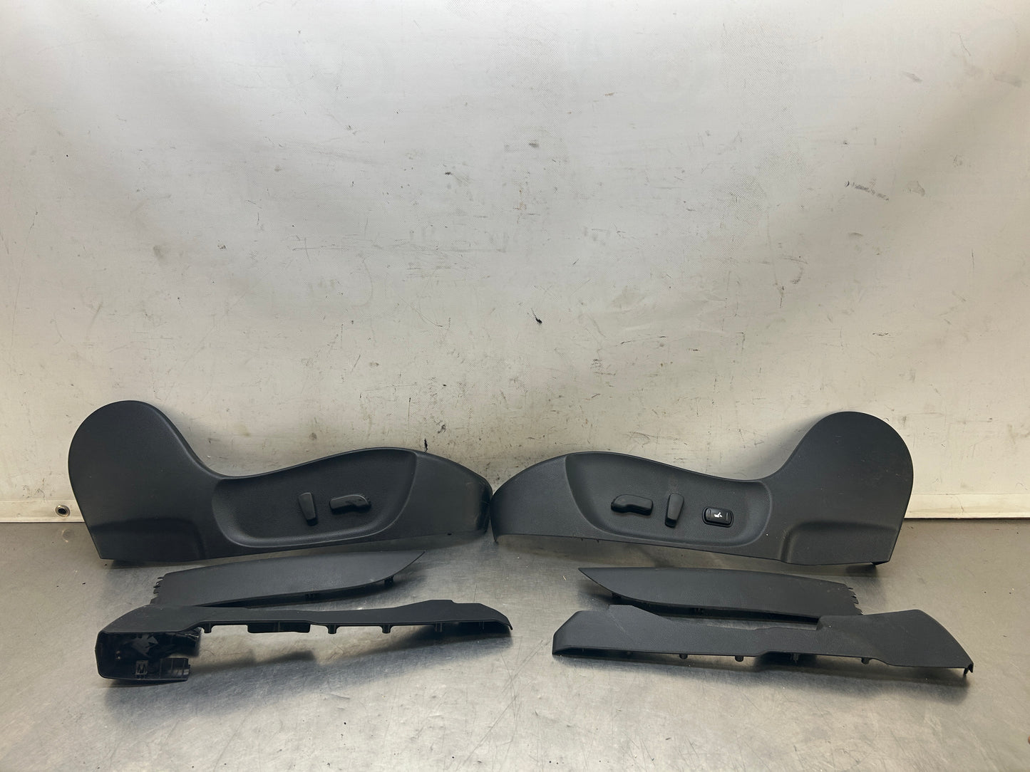 08-15 G37 Q60 Coupe Front Seat Trim with Switches Left Right OEM Htg