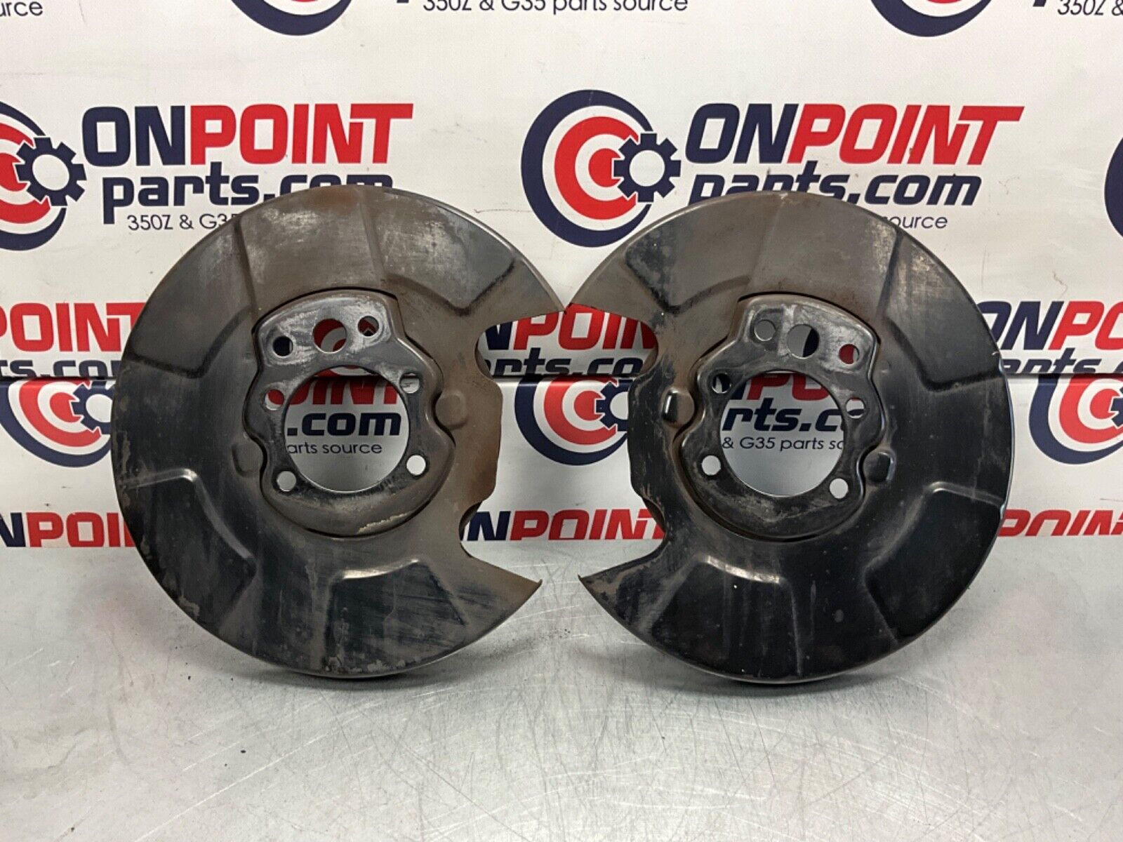 2005 Nissan Z33 350Z Rear Brembo Brake Dust Shield Baffle Plates OEM 2