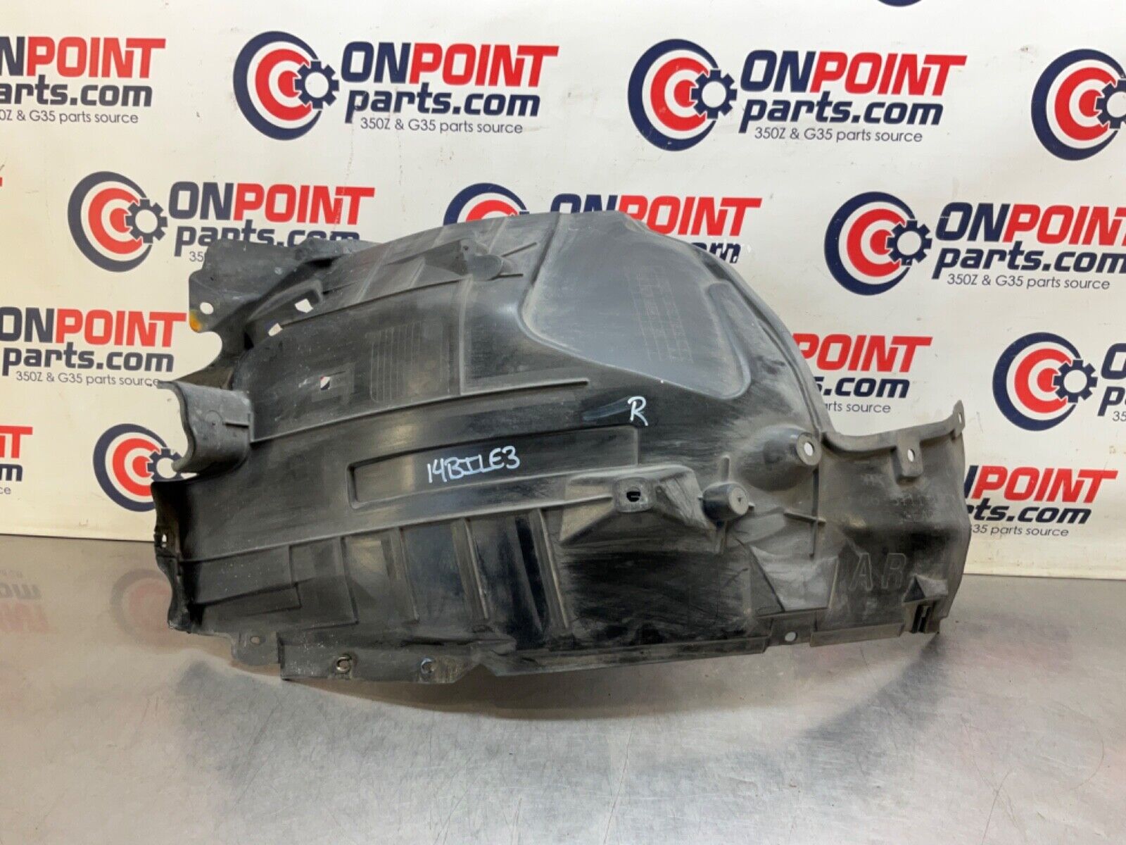 09-20 Nissan 370Z Right Front Fender Liner Splash Guard 638421EA0A