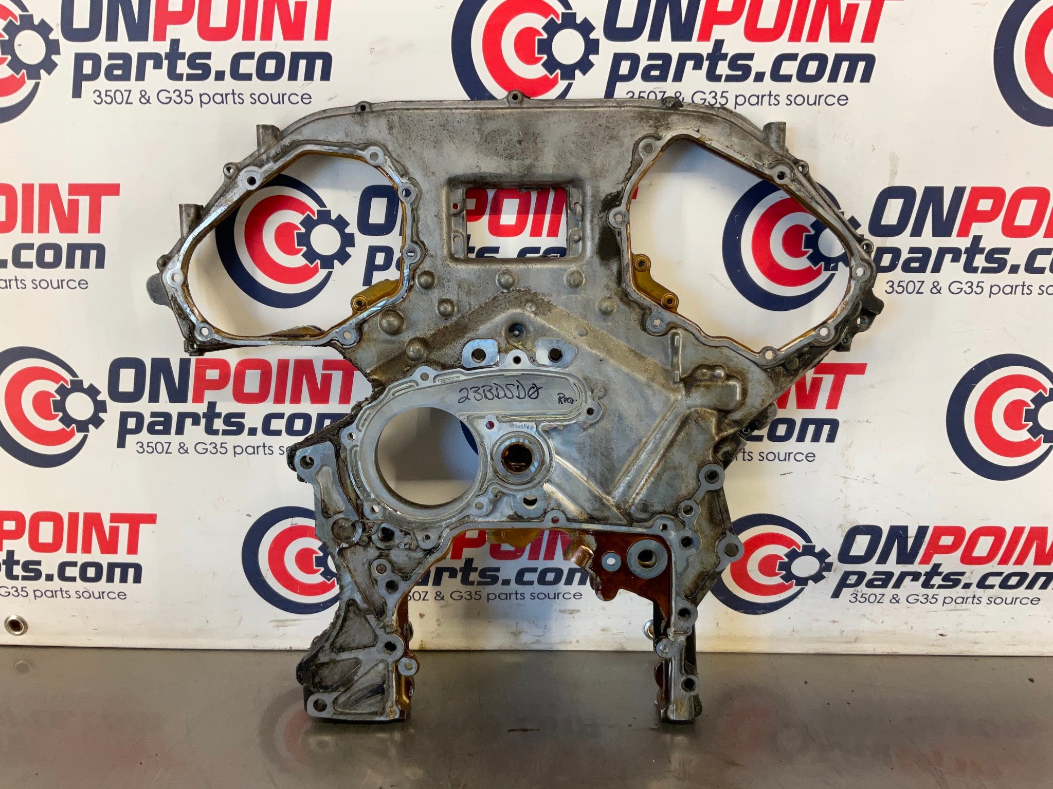 09-20 Nissan 370Z G37 Q50 Rear VQ37VHR Timing Chain Cover