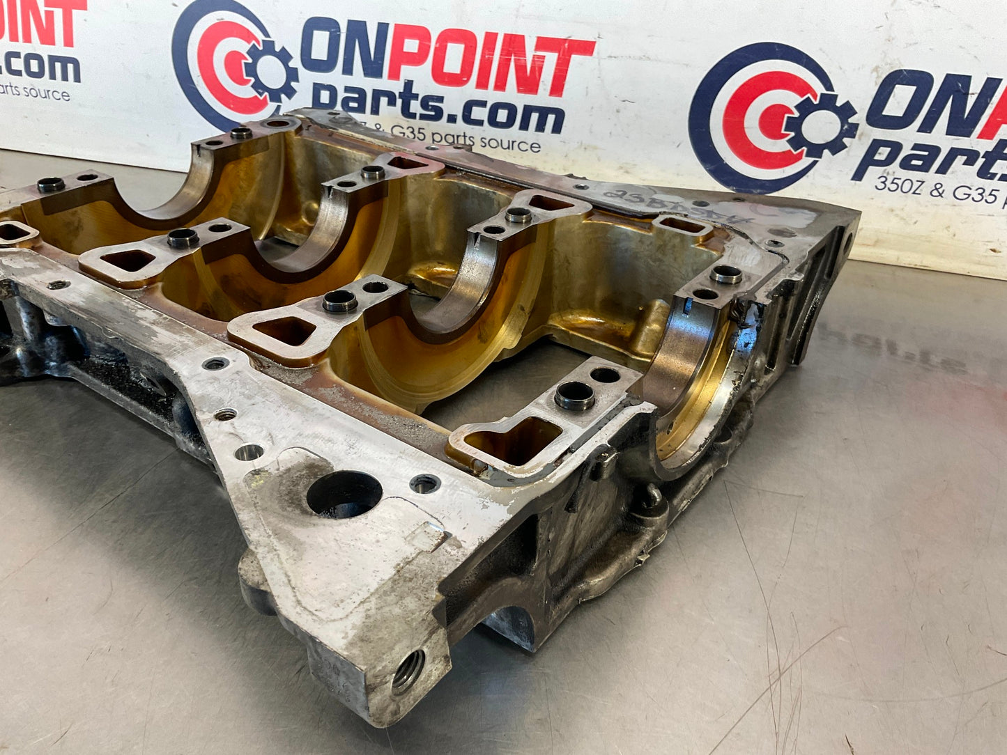 2014 Nissan 370Z VQ37VHR Upper Oil Pan OEM 23BDSD0 - On Point Parts Inc