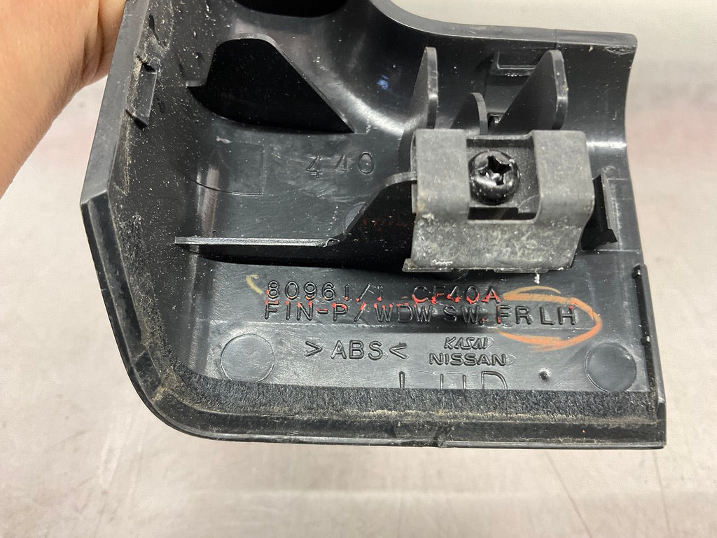 2008 Nissan 350Z Driver Left Master Window Door Lock Trim 80961 OEM 13BASDA - On Point Parts Inc