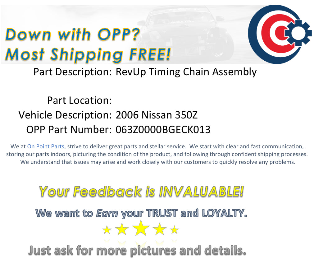 2006 Nissan 350Z VQ35DE RevUp Engine Timing Chain Tensioner Untested OEM 0BGECK - On Point Parts Inc