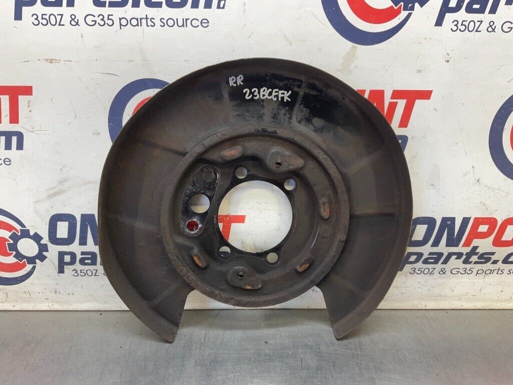 2003 Infiniti V35 G35 Passenger Right Rear Brake Dust Shield Cover  OEM 23BCEFK - On Point Parts Inc
