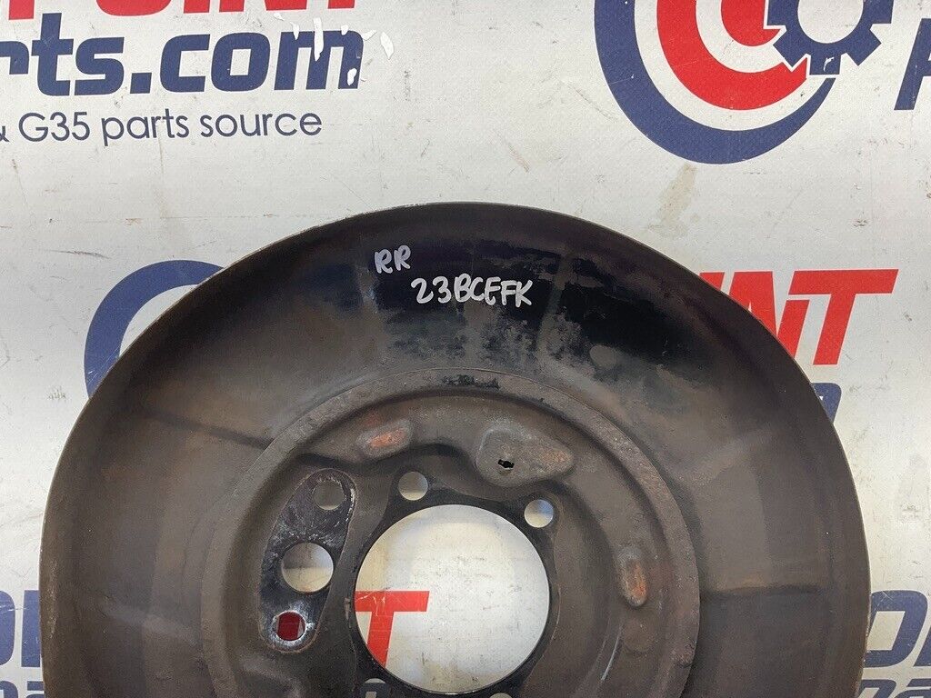 2003 Infiniti V35 G35 Passenger Right Rear Brake Dust Shield Cover  OEM 23BCEFK - On Point Parts Inc