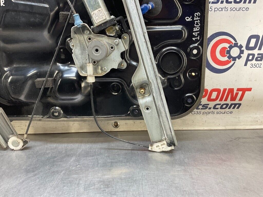 2007 Infiniti V35 G35 Passenger Right Window Regulator Assembly OEM 14BCZF3 - On Point Parts Inc