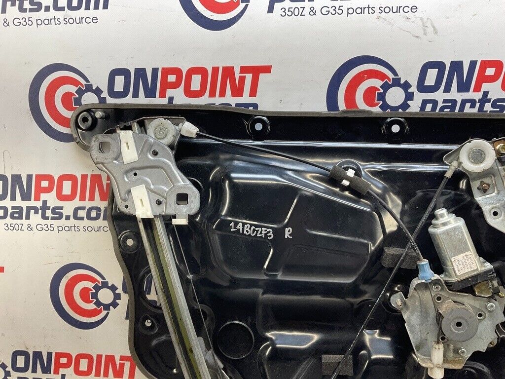 2007 Infiniti V35 G35 Passenger Right Window Regulator Assembly OEM 14BCZF3 - On Point Parts Inc