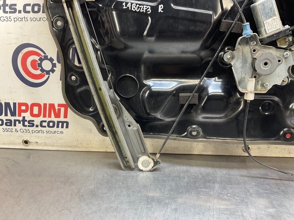 2007 Infiniti V35 G35 Passenger Right Window Regulator Assembly OEM 14BCZF3 - On Point Parts Inc