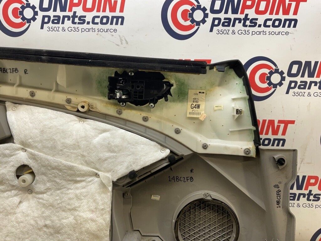 2007 Infiniti V35 G35 Passenger Right Door Panel with Door Handle OEM 14BCZF8 - On Point Parts Inc