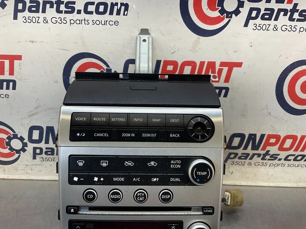 2007 Infiniti V35 G35 Radio NAV Head Unit with Climate Controls OEM 14BCZFE - On Point Parts Inc