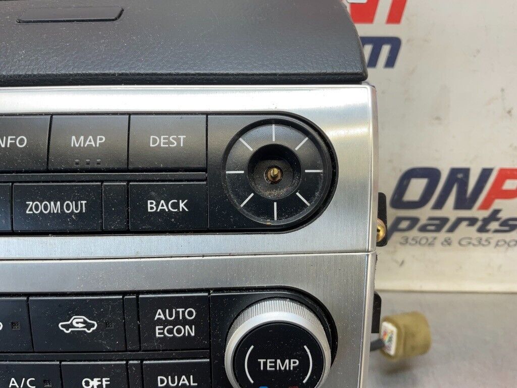 2007 Infiniti V35 G35 Radio NAV Head Unit with Climate Controls OEM 14BCZFE - On Point Parts Inc