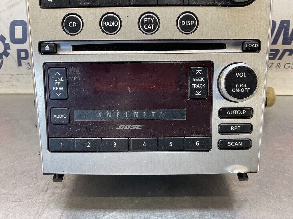 2007 Infiniti V35 G35 Radio NAV Head Unit with Climate Controls OEM 14BCZFE - On Point Parts Inc