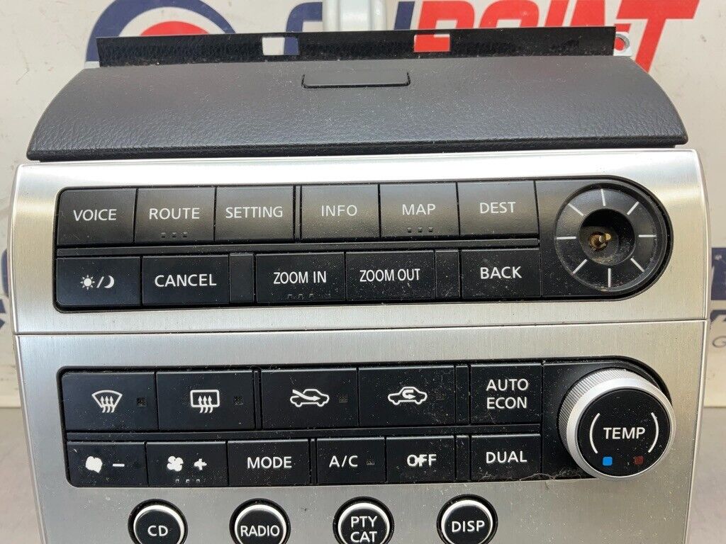 2007 Infiniti V35 G35 Radio NAV Head Unit with Climate Controls OEM 14BCZFE - On Point Parts Inc