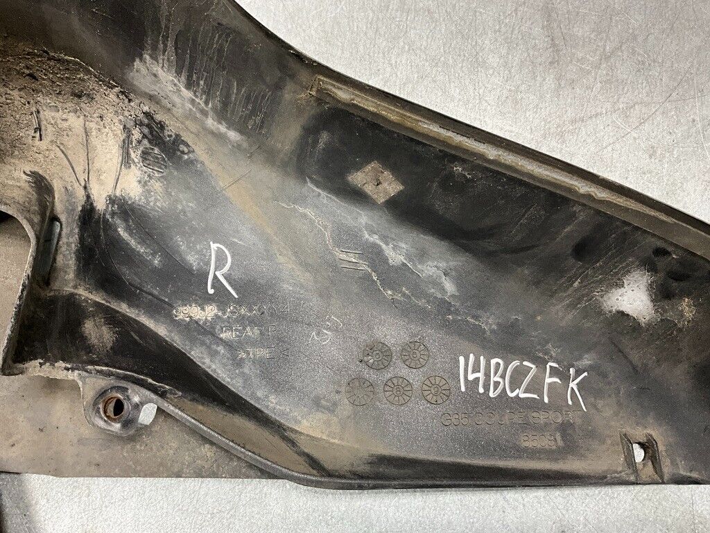 2007 Infiniti V35 G35 Passenger Right Sport Mud Flap Splash Guard OEM 14BCZFK - On Point Parts Inc