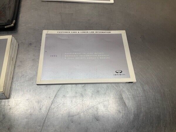 2006 Infiniti V35 G35 Front Passenger Owners Manual Oem 11Be9Fc - On Point Parts Inc