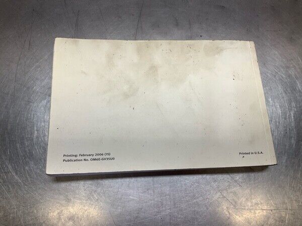 2006 Infiniti V35 G35 Front Passenger Owners Manual Oem 11Be9Fc - On Point Parts Inc