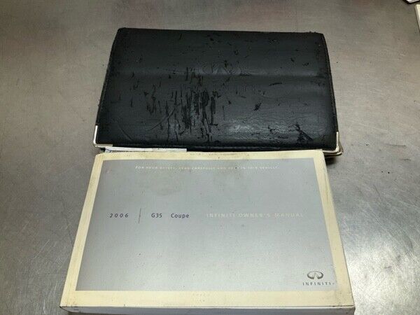 2006 Infiniti V35 G35 Front Passenger Owners Manual Oem 11Be9Fc - On Point Parts Inc