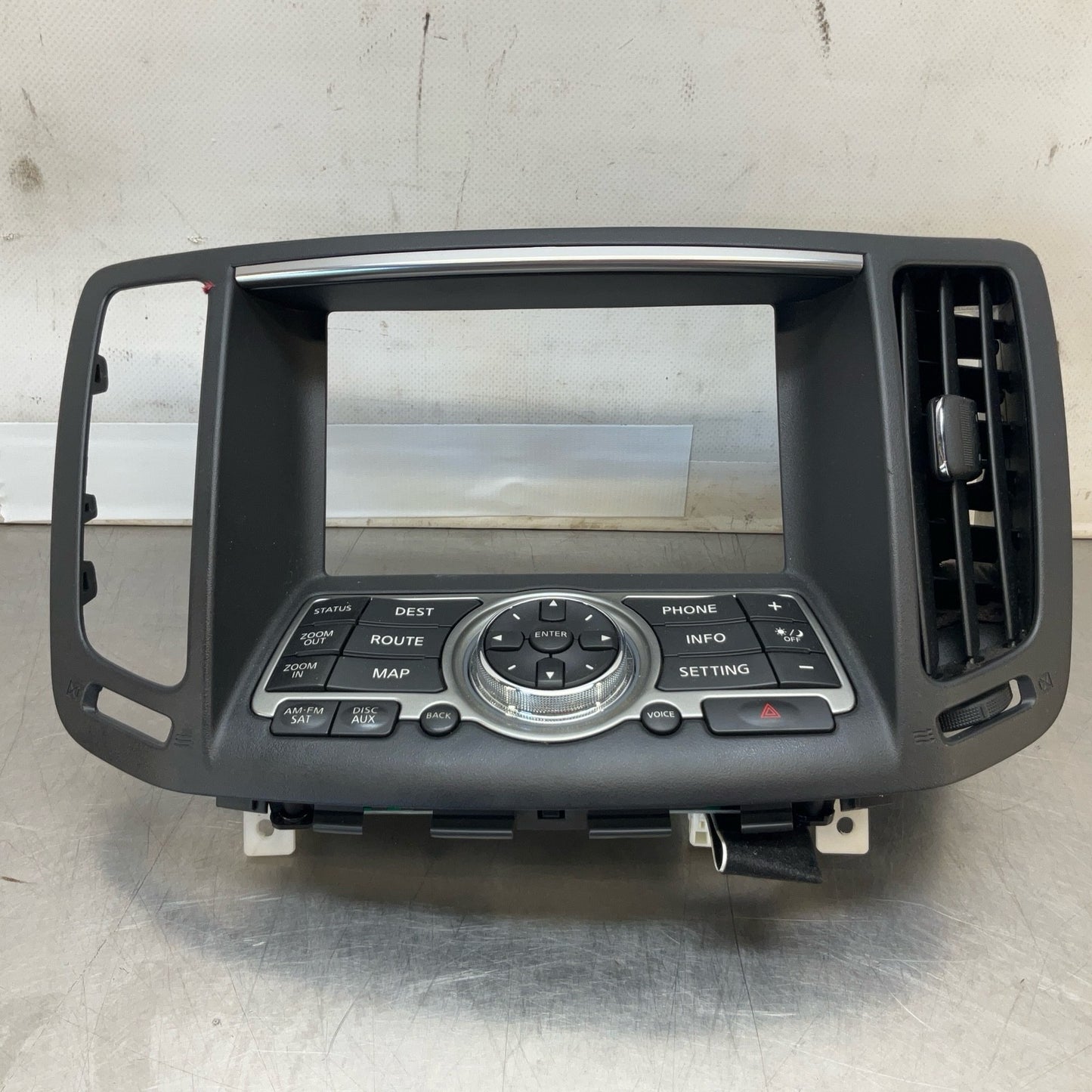 08-15 G37 Q60 Coupe Center Dash Media Screen Bezel Trim 68270JK00A Oem 12Bd4Gc - On Point Parts Inc