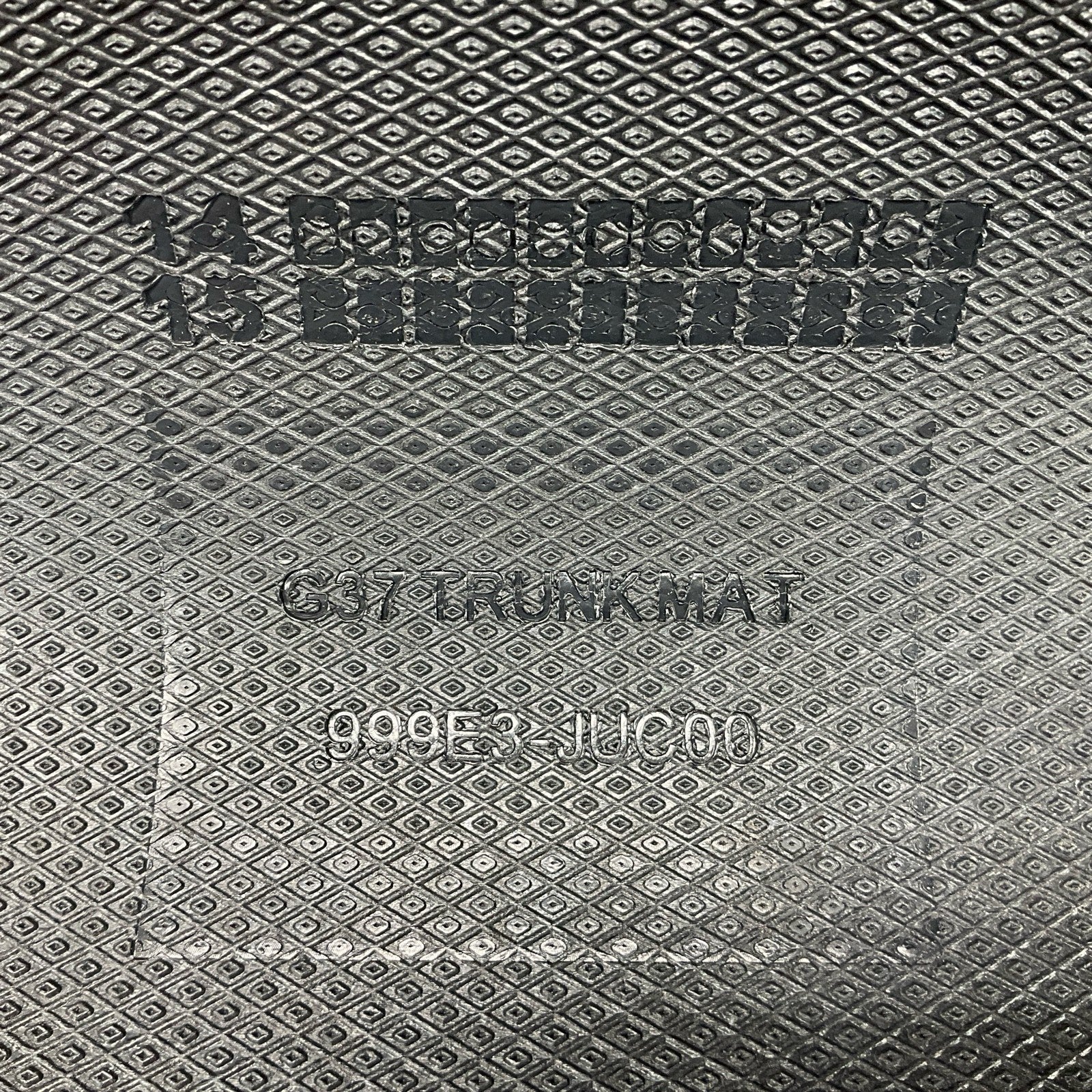 08-15 G37 Q60 Coupe Trunk Floor Mat Carpet 84902JL00A Oem 12Bd4G9 - On Point Parts Inc