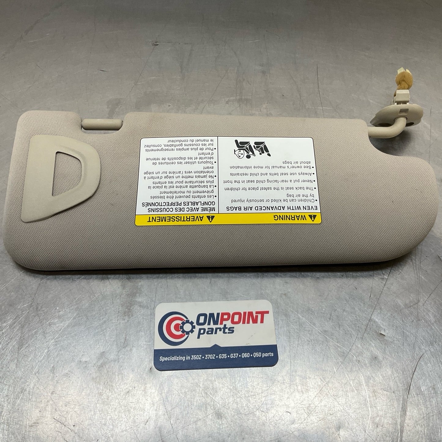 13-15 G37 Q60 Coupe Driver Sun Visor 964013LZ0A Oem 12Bd4Ga - On Point Parts Inc