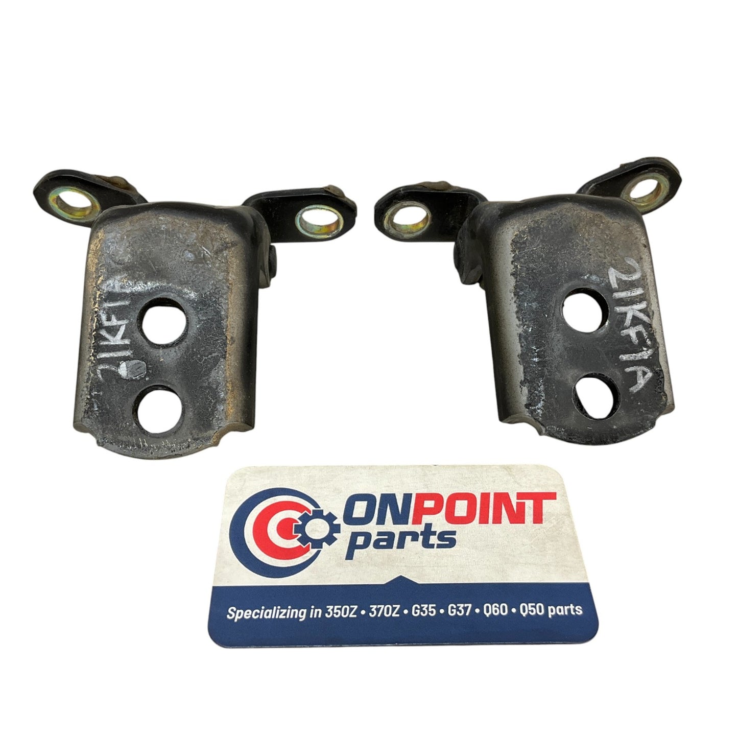 03-07 G35 Coupe Front Driver Door Hinges 80401Am800 Oem K1F - On Point Parts Inc