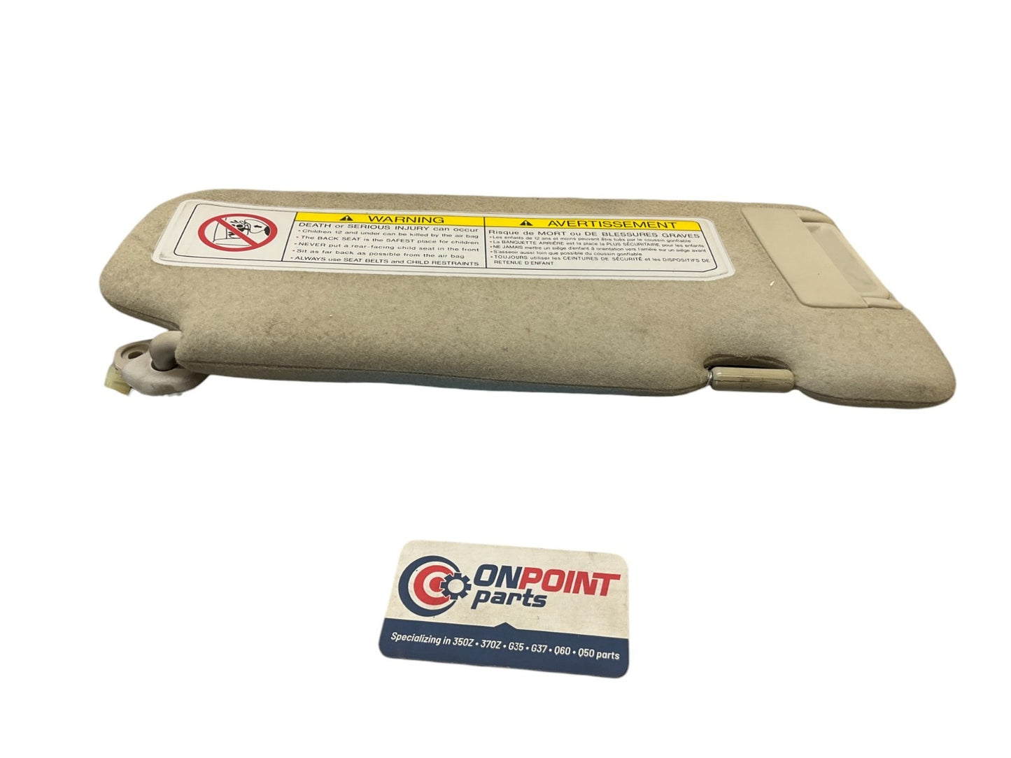 04-05 G35 Coupe Passenger Sun Visor 96400Ac71A Oem K1F - On Point Parts Inc