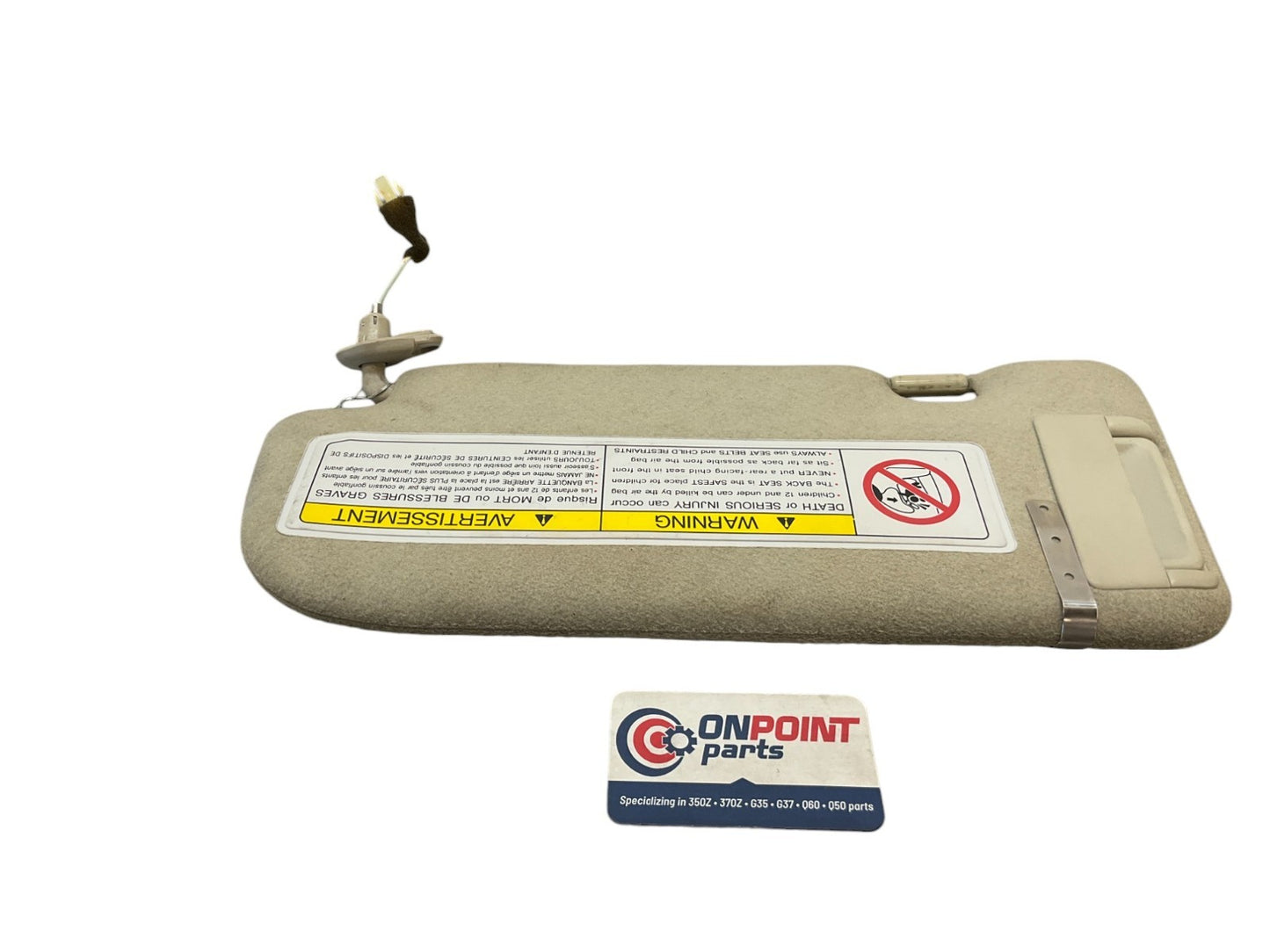 04-05 G35 Coupe Driver Sun Visor 96401Ac71A Oem K1F - On Point Parts Inc