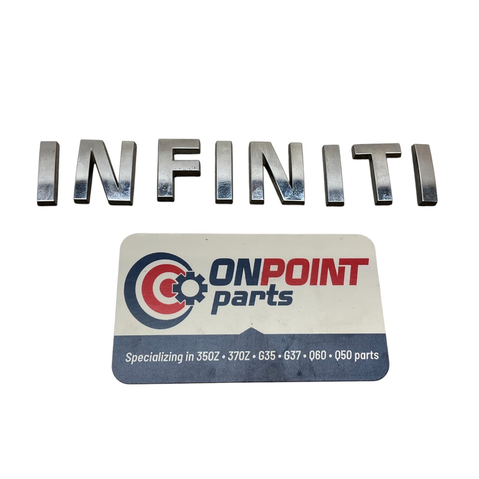 07-13 G35 G37 Rear Infiniti Emblem 84895Jk600 Oem Fjg - On Point Parts Inc