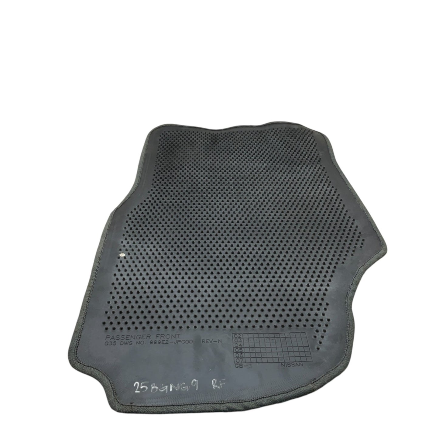 03-07 G35 Coupe Front Passenger Carpet Floor Mat 999E2Jpc00 Oem Gng - On Point Parts Inc