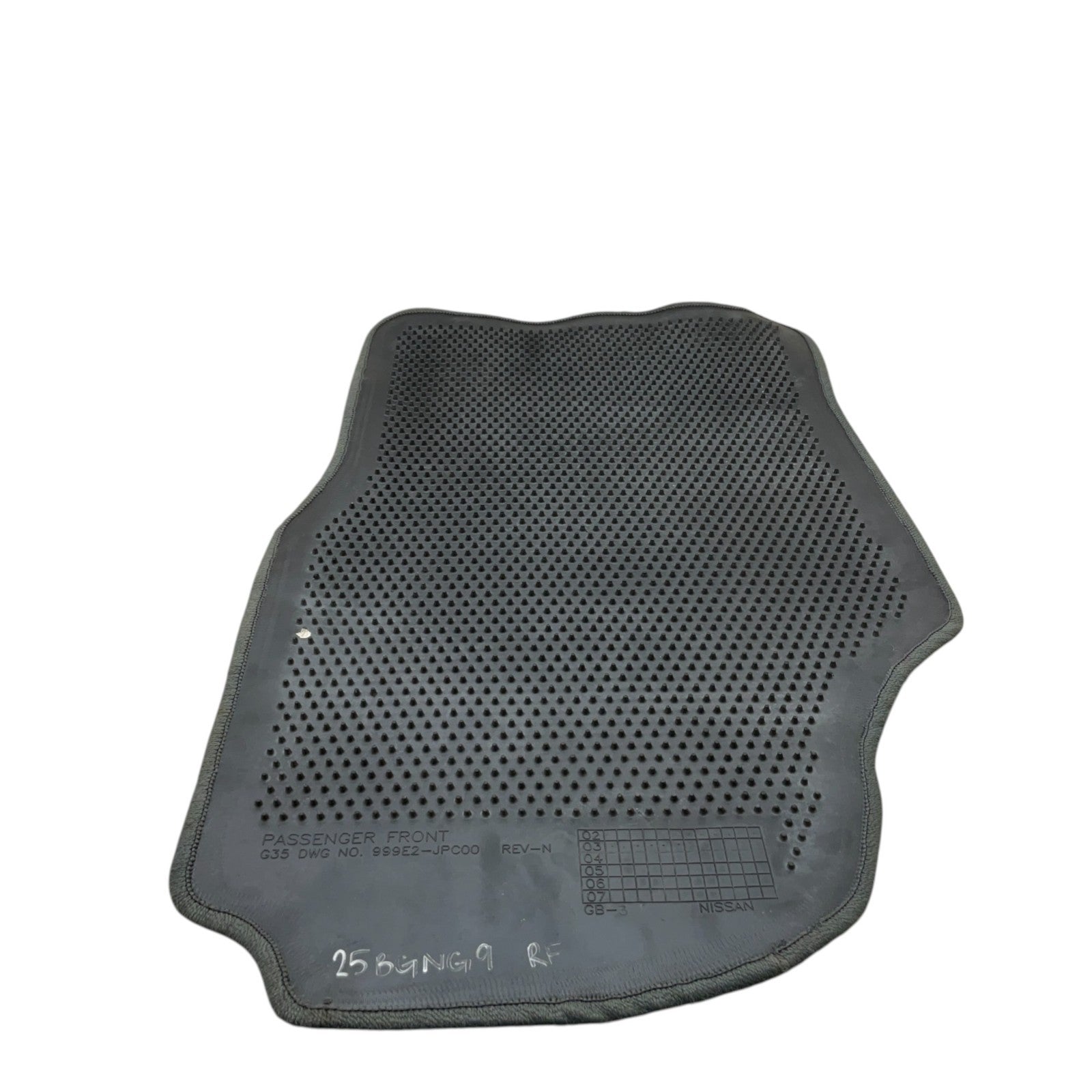 03-07 G35 Coupe Front Passenger Carpet Floor Mat 999E2Jpc00 Oem Gng - On Point Parts Inc