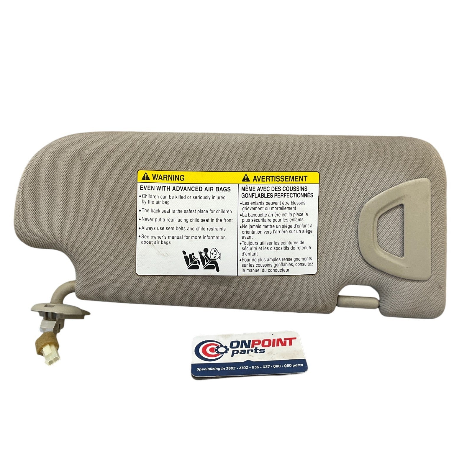 13-15 G37 Q60 Driver Sun Visor 964013Lz0A Oem Htg - On Point Parts Inc