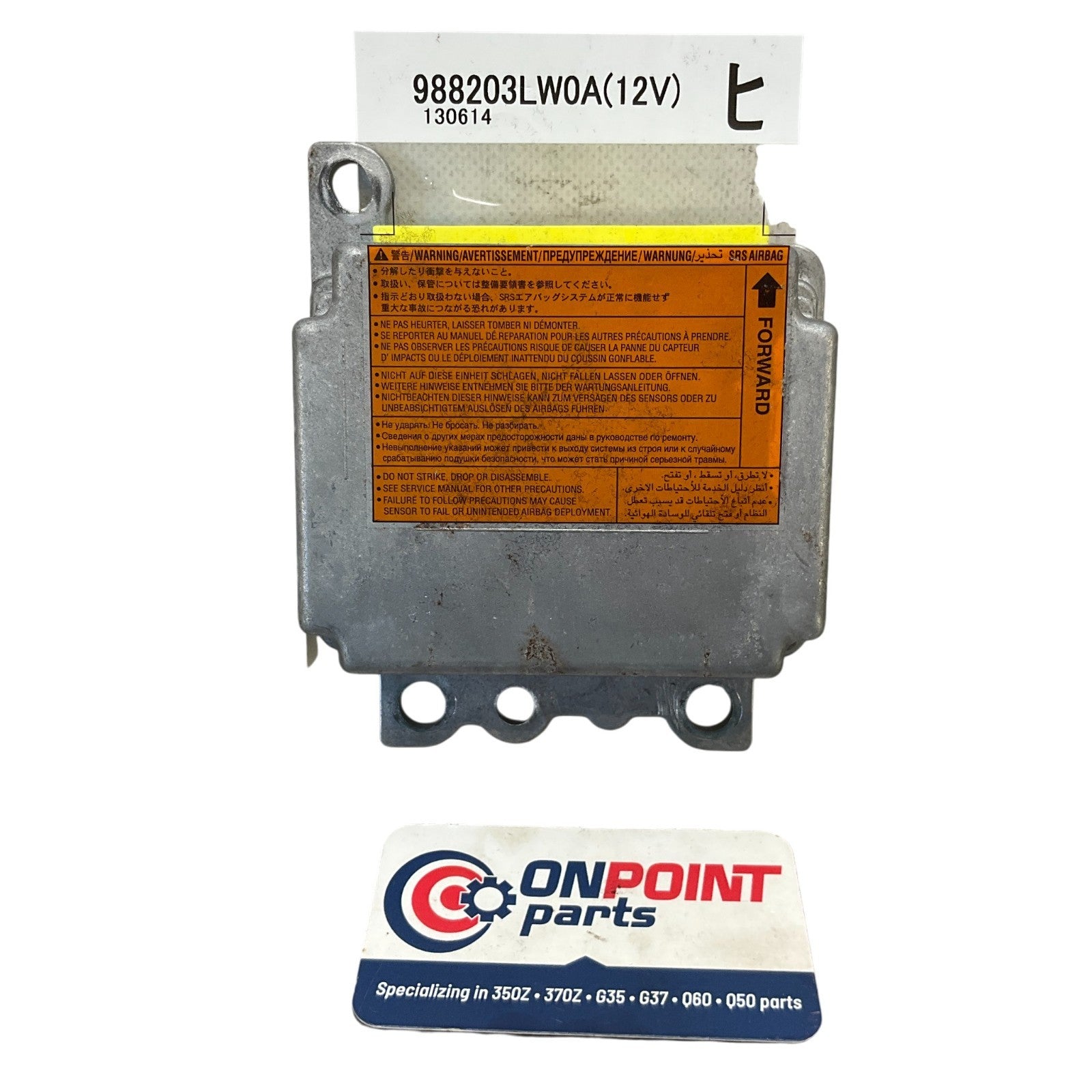 2014 Infiniti G37 Air Srs Control Module 988203LW0A Oem Htg - On Point Parts Inc