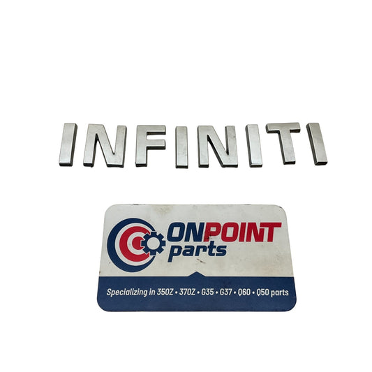 08-15 G37 Q60 Trunk Hatch Lid Emblem Ornament 84895JL60A Oem Htg - On Point Parts Inc