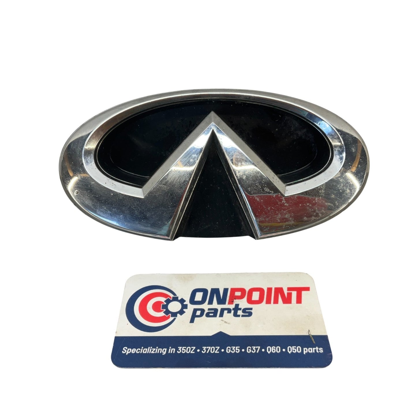 08-15 G37 Q60 Coupe Grille Emblem Ornament 62890JL00A Oem Htg - On Point Parts Inc