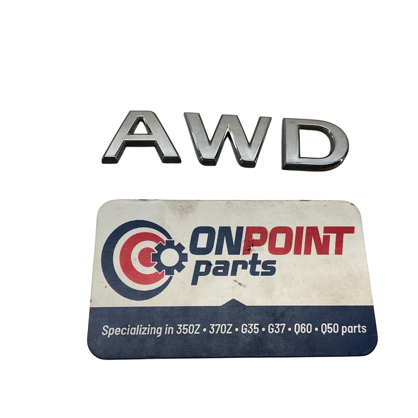 08-15 G37 Q60 Trunk Hatch Lid Emblem Ornament 848943WJ0A Oem Htg - On Point Parts Inc