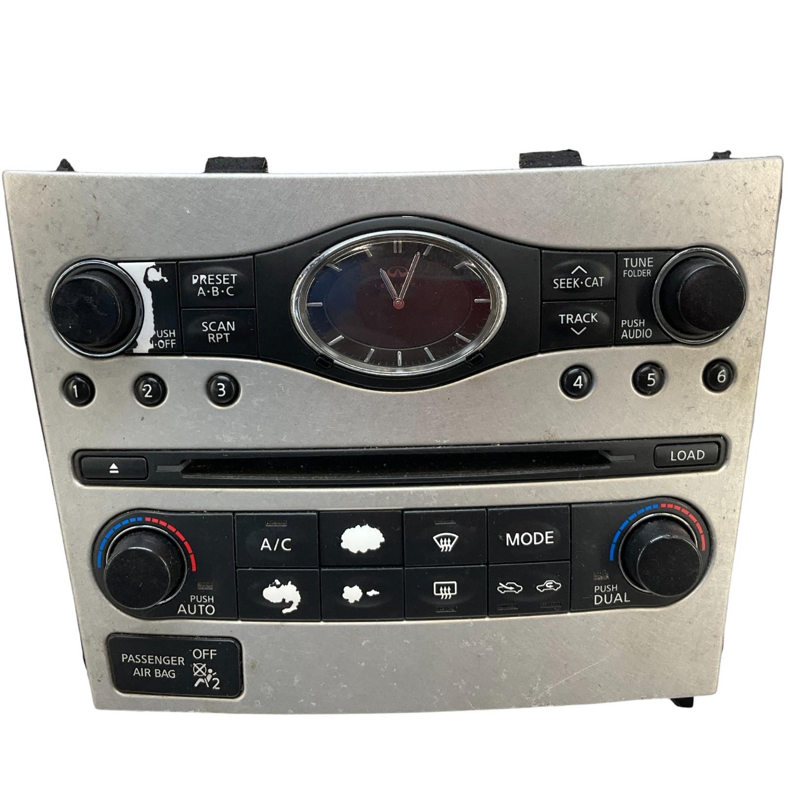 07-10 Infiniti G35 G37 Clock Radio Climate Controls Panel 25391JK62B OEM IPG - On Point Parts Inc
