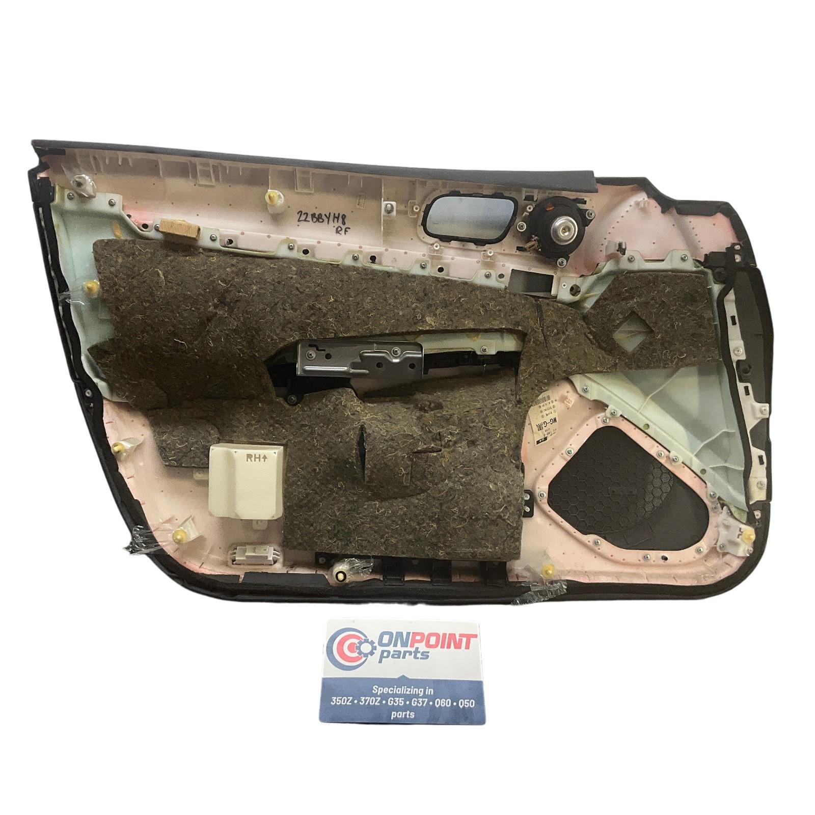 08-10 Infiniti G35 G37 Sedan Passenger Front Door Panel Black 809001NC5B OEM Byh - On Point Parts Inc