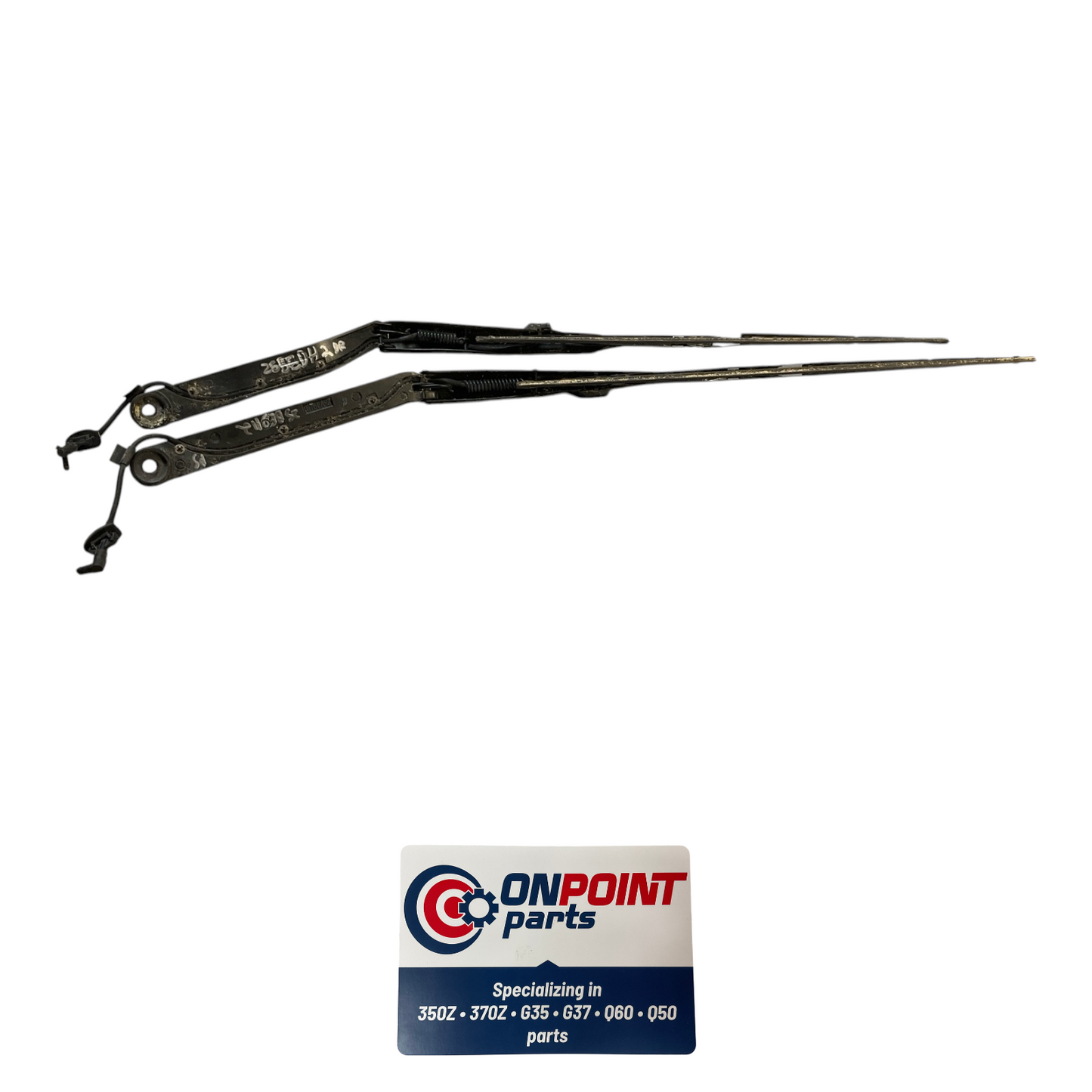 03-08 Nissan 350Z Driver Front Windshield Wiper Arms 28881Cd006 Oem Edh