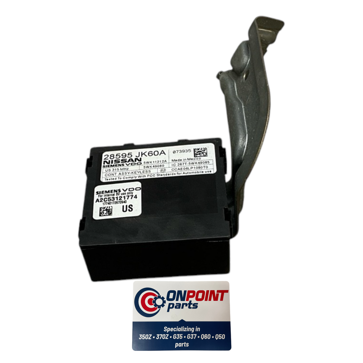 08-15 Infiniti G37 Q60 Driver Fr Keyless Entry Control Module 28595Jk60A Oem Fyh