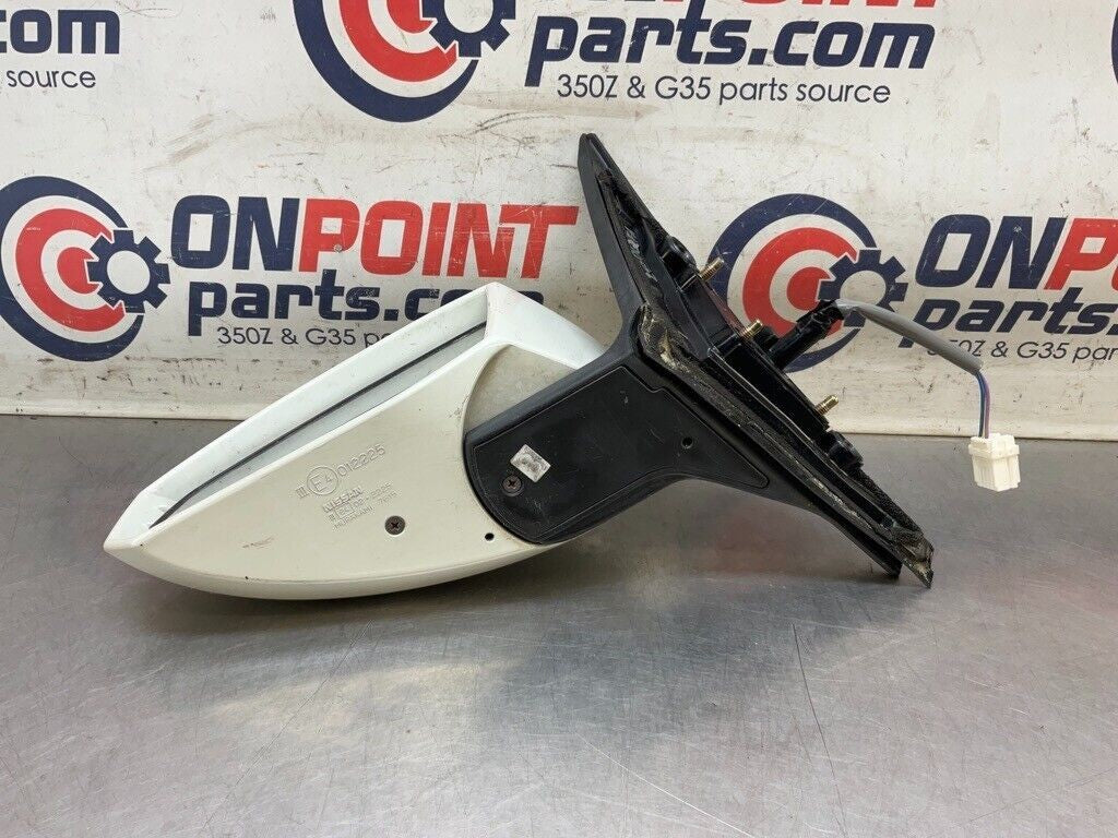 03-09 Nissan 350Z Driver Left Power Side Mirror White/QX1 K6302CD000 OEM 25Bdqfa
