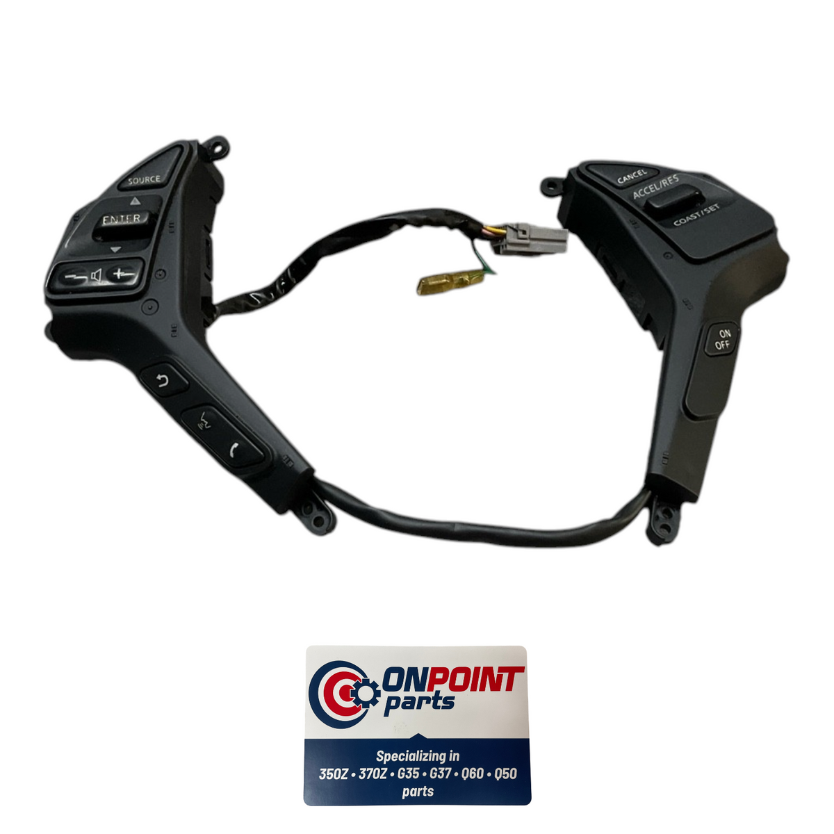 08-17 Infiniti G37 Q60 Steering Wheel Radio Cruise Controls 25550Jk15A Oem Fyh