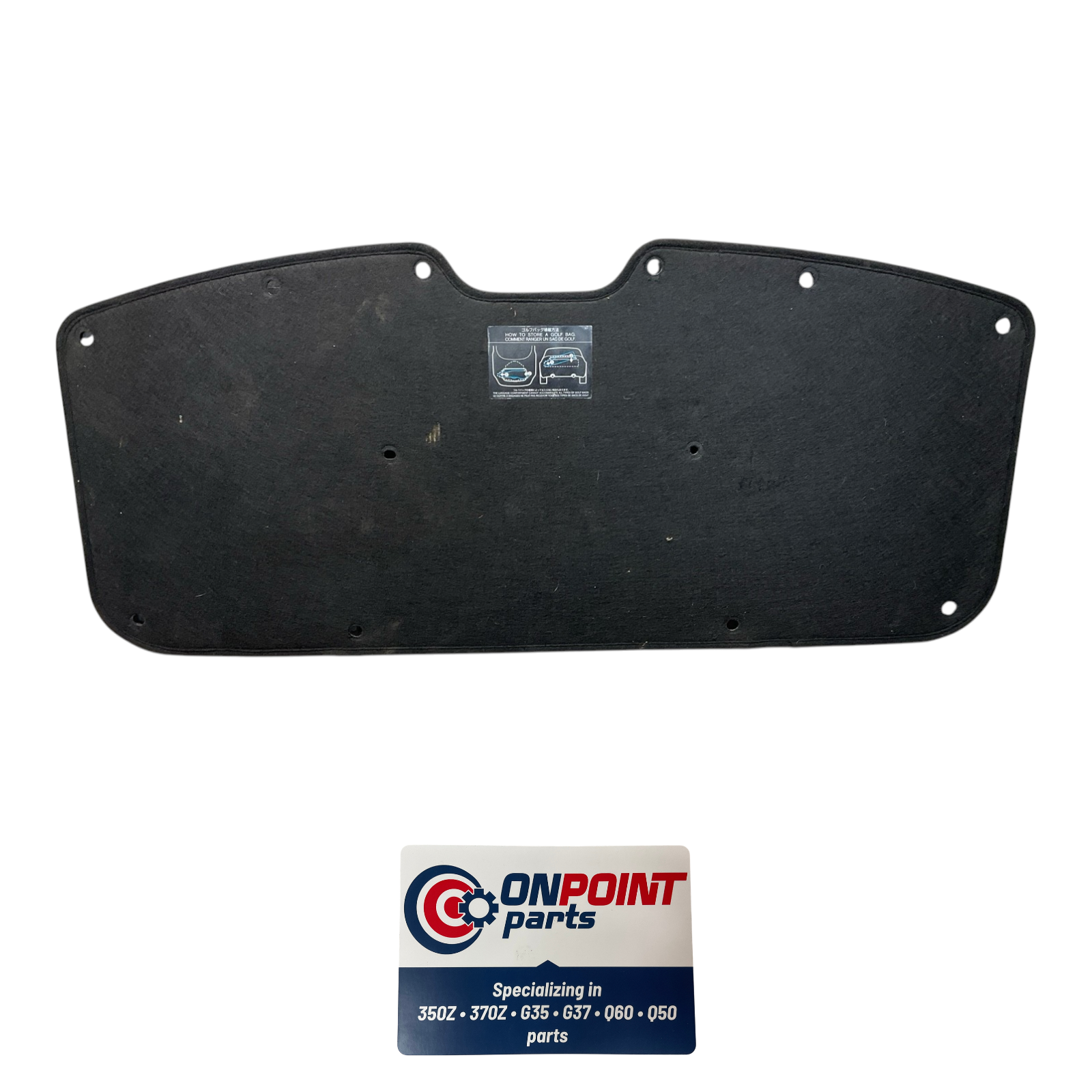 03-08 Nissan 350Z Rear Trunk Trim Insulator Liner Oem Edh
