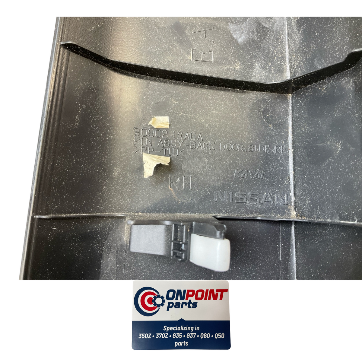 09-20 Nissan 370Z Right Rear Lower Hatch Lid Latch Panel Trim 909021Ea0A Oem H2H