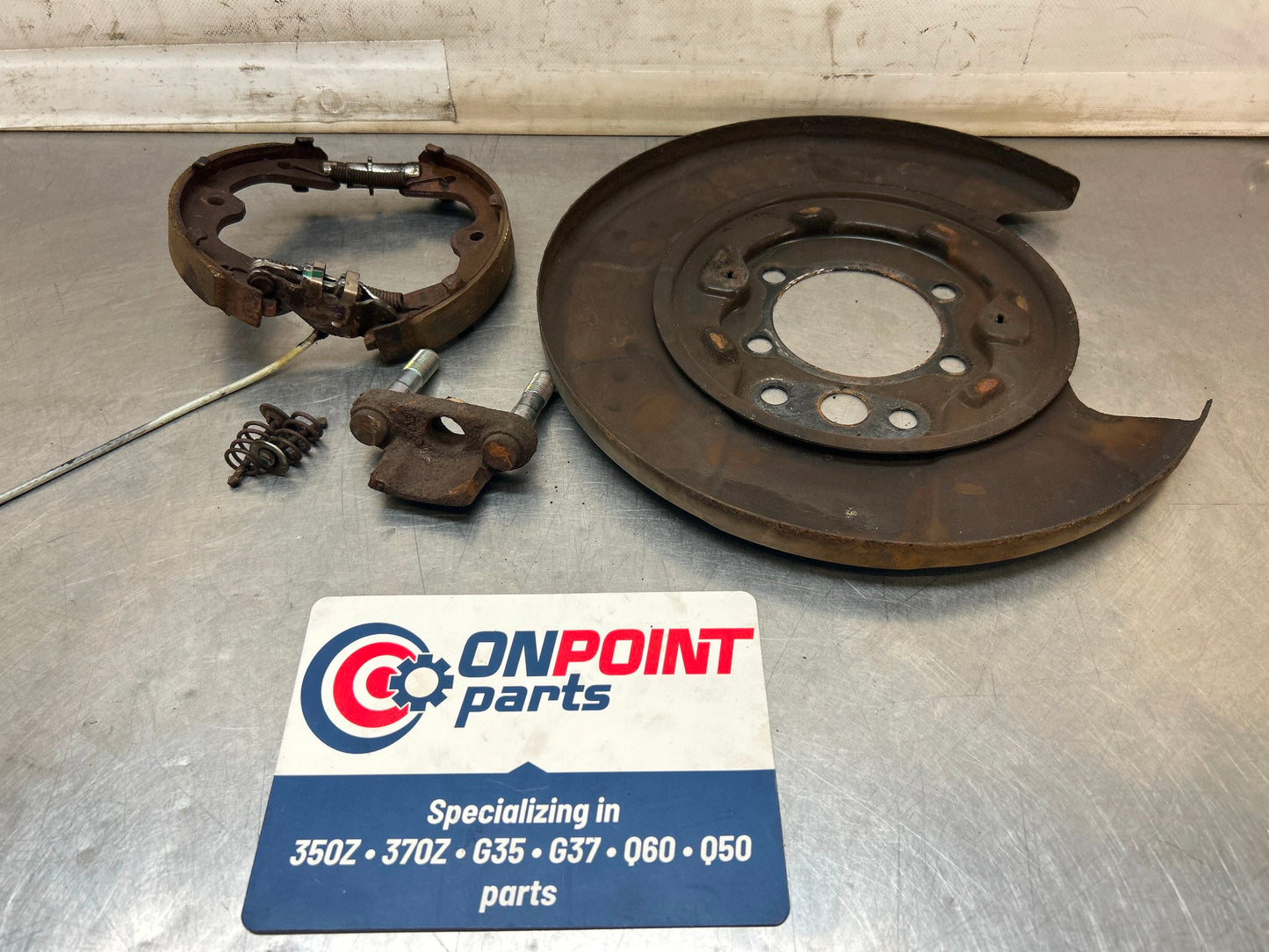 2011 Infiniti V36 G37 Rear Passenger Brake Dust Shield Cover E-Brake Oem 24Bklfk - On Point Parts Inc