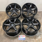 Enkei Tuning T6R Rims Wheels Front 18x8.5 Rear 18x9.5 Gloss Black 5x114.3 - On Point Parts Inc