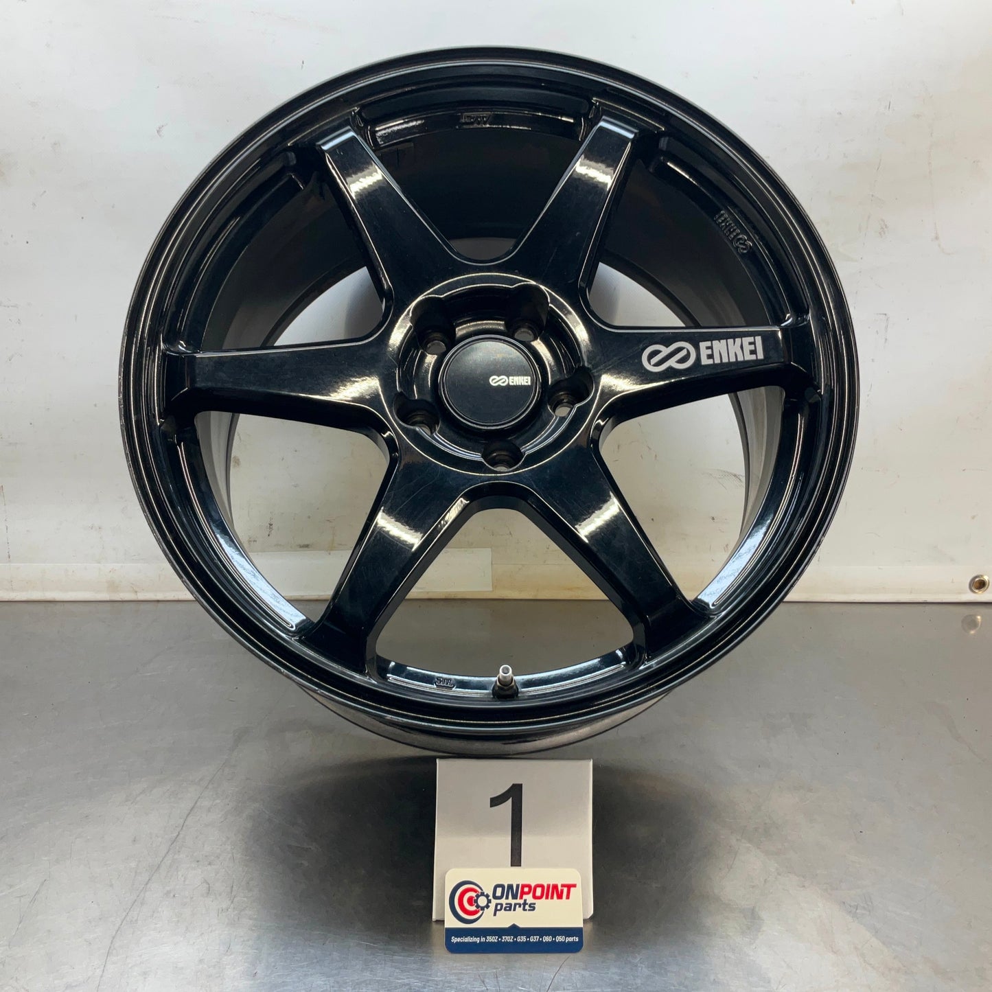 Enkei Tuning T6R Rims Wheels Front 18x8.5 Rear 18x9.5 Gloss Black 5x114.3 - On Point Parts Inc