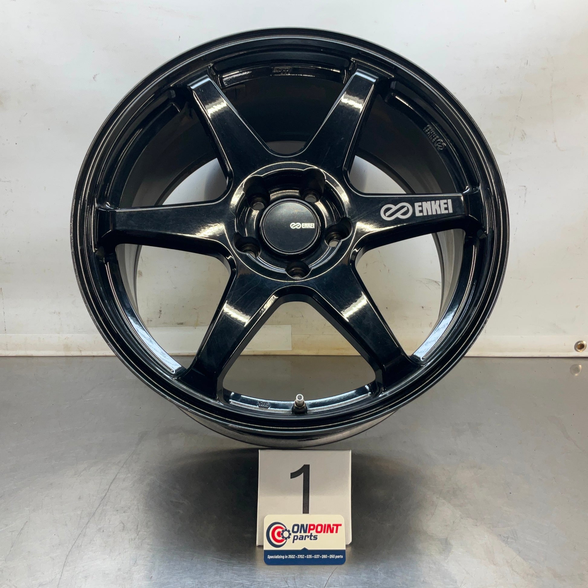 Enkei Tuning T6R Rims Wheels Front 18x8.5 Rear 18x9.5 Gloss Black 5x114.3 - On Point Parts Inc