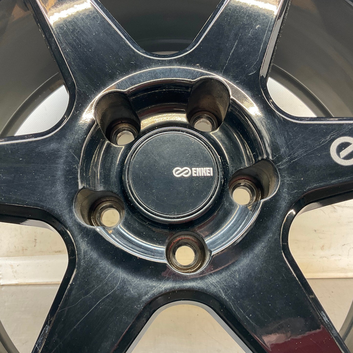 Enkei Tuning T6R Rims Wheels Front 18x8.5 Rear 18x9.5 Gloss Black 5x114.3 - On Point Parts Inc